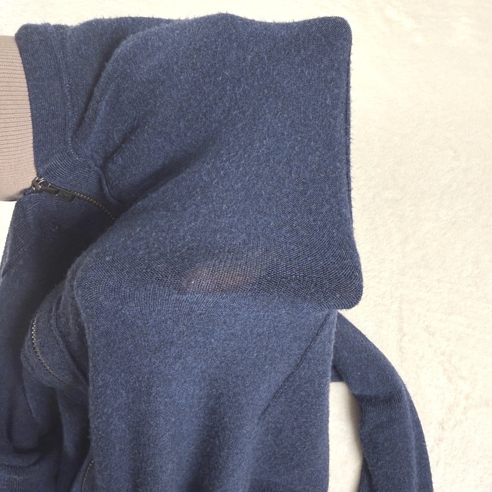 Eileen Fisher Blue Zip Front Cardigan Sweater Women's Size M Lightweight - Picture 6 of 7